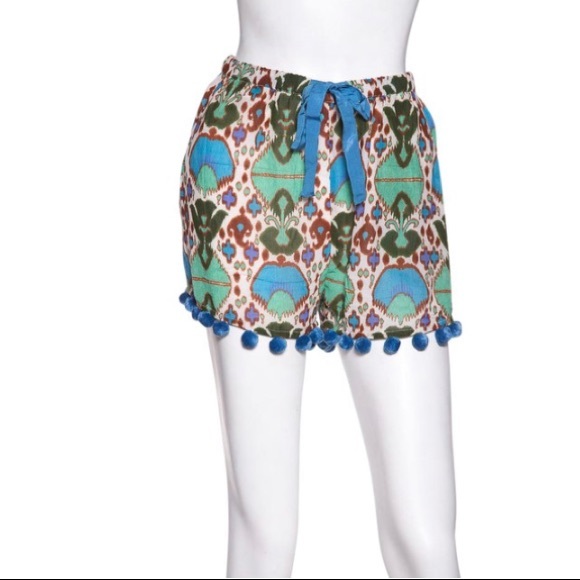 Figue cotton blend pom pom hem shorts, size XS - Picture 1 of 10